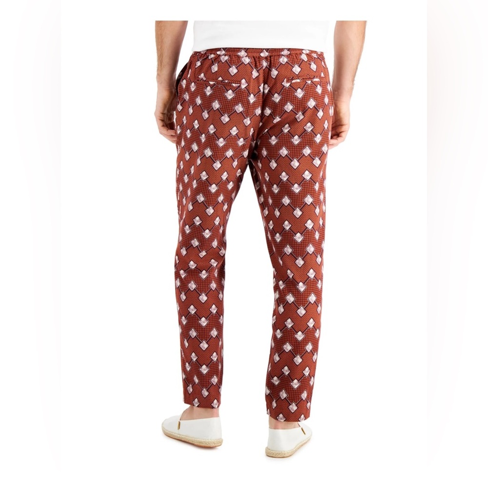 Tasso Elba Geometric Pattern Drawstring Casual Pa… - image 7